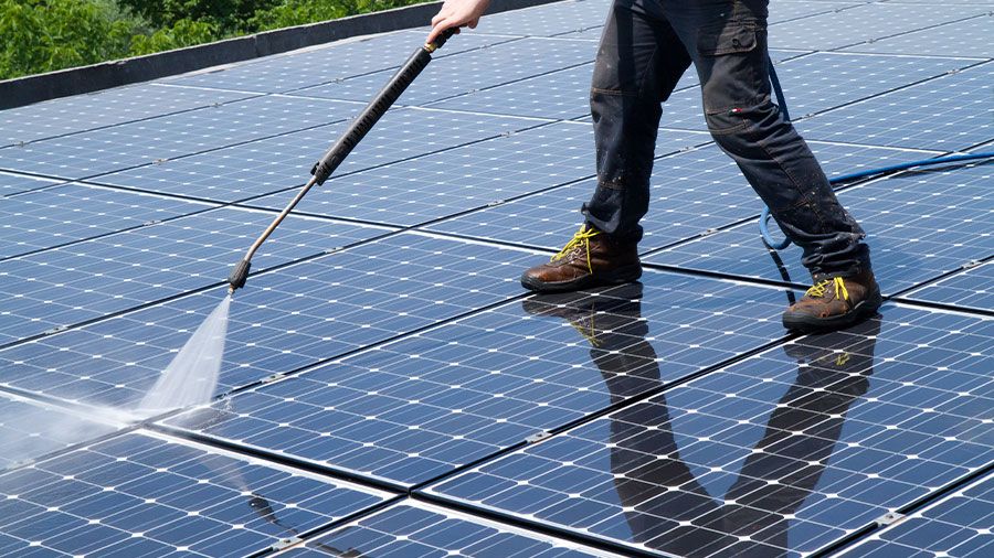 Customer care solar cleaning