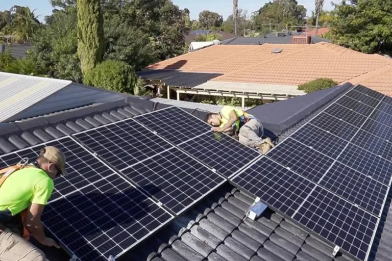 australian roof with solar panels