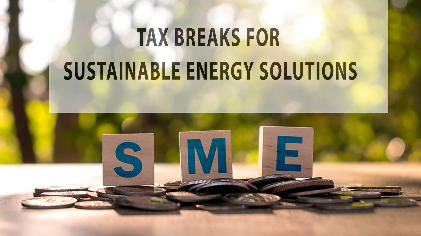SMEs Tax Breaks for Sustainable Energy