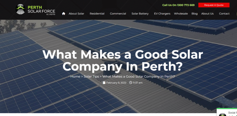 Perth Solar Force Company